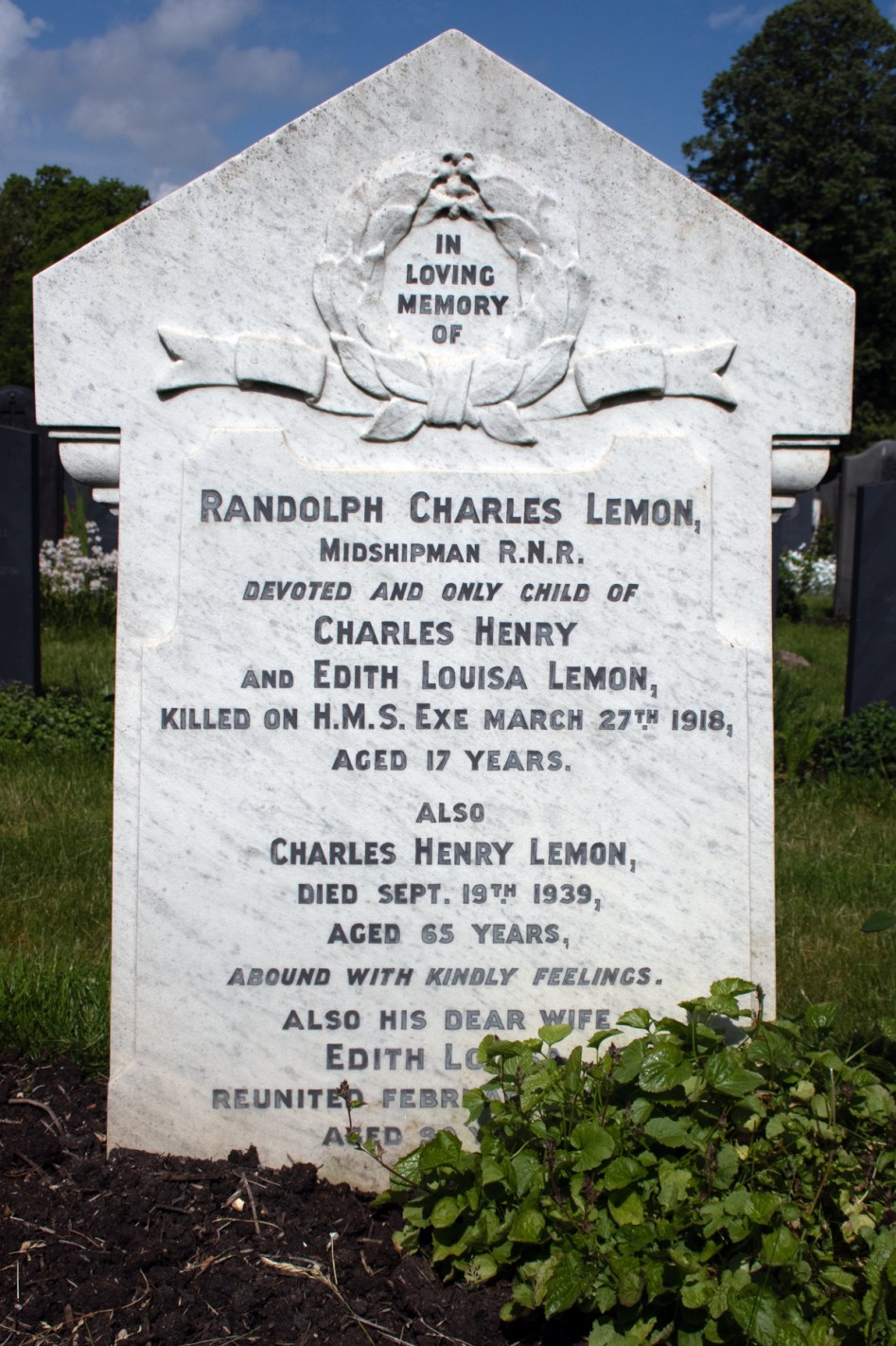 Midshipman Randolph Lemon | Death and Service